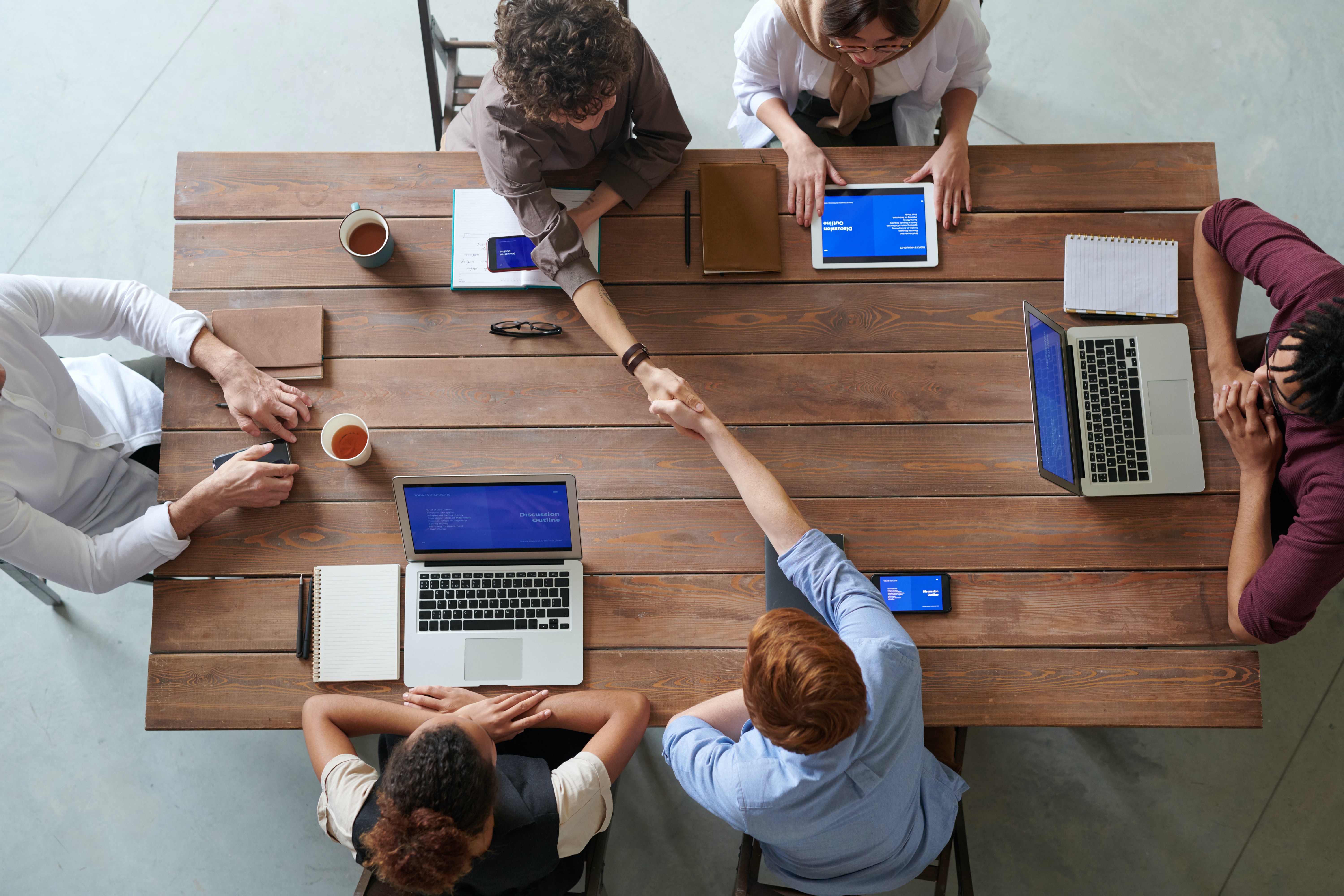 Business team in a governance discussion